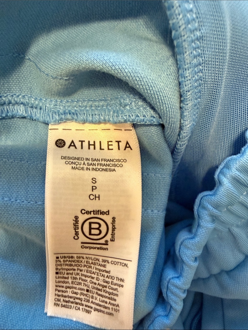 Light Blue women’s Track Pants with White Side Stripes - Picture 4 of 4
